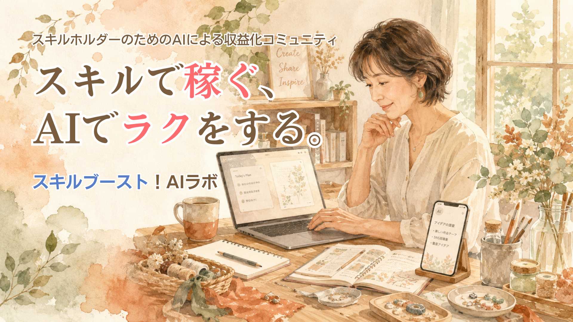 スキルで稼ぐ、AIでラクをする。スキルブースト！AIラボ