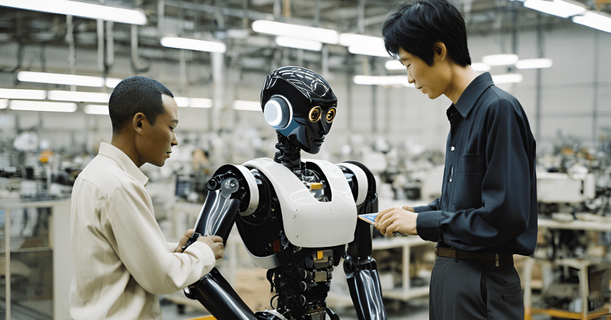 ロボット、外国人、日本人